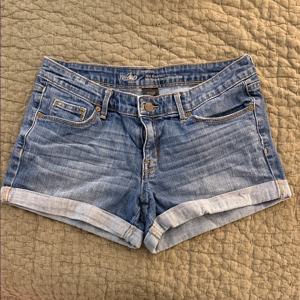 Mossimo Light Blue Rolled Hem Denim Shorts